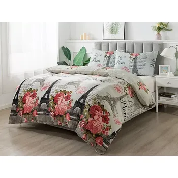 Povlečení Novinka 2025! Luxusní ložní souprava mikroplyš s 3D efektem – 70×90 / 140×200 cm - PAŘÍŽ EIFFELOVKA Exclusive