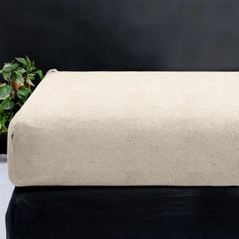 Prostěradlo Sleeptime Béžové mikroplyšové prostěradlo 160x200