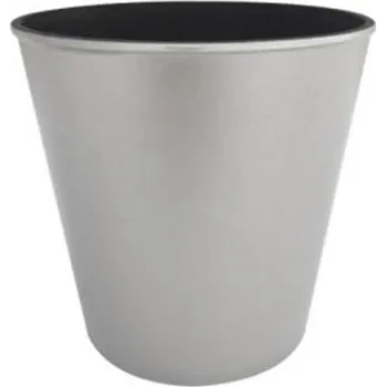 Květináč Plastový stříbrný květináč 15,5 x 13 cm