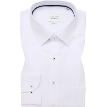Košile Eterna Modern Fit Natté bílá 8464_00X181 velikost: 46, délka rukávu: dlouhý rukáv