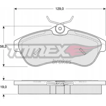 Brzdová destička Brzdové destičky PŘEDNÍ CITROEN C3 1.4HDI 02-