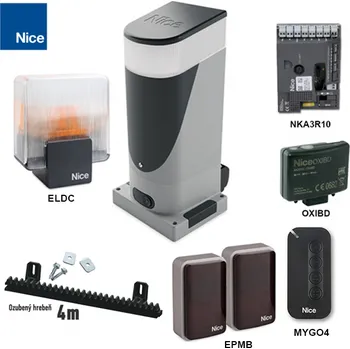 Pohon brány Sada pohonu pro posuvnou bránu do 400kg/6m NICE Slight SLH400 (F)