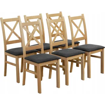 Jídelní židle Židle BIRD Meble látka šedá 6 ks