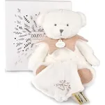 Doudou Dárková sada Plyšový medvídek s dečkou 30 cm růžový