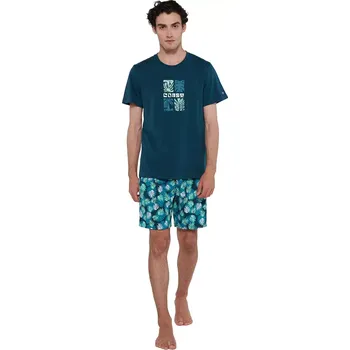 Pánské pyžamo Vamp s krátkým rukávem 20710 blue depths velikost M