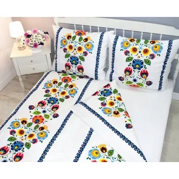 Povlečení Krepové povlečení 160x200 Łowicka Bílo-modré