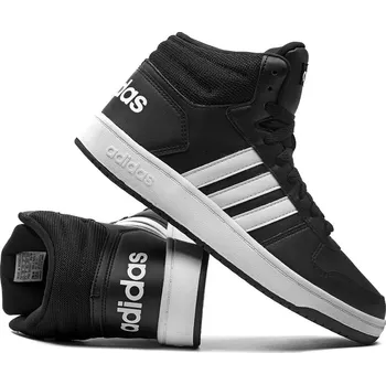Pánská obuv Adidas pánské sportovní boty Adidas HOOPS 2.0 Mid Vysoké černé Pánské Sportovní velikost 44