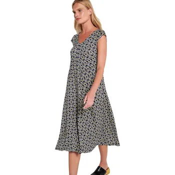 Dámská móda Dlouhé šaty Vamp se spadlými rukávy 20504 velikost S