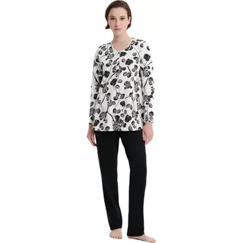 Dámské pyžamo Vamp - Pyžamo s hladkými kalhotami 19151 velikost S