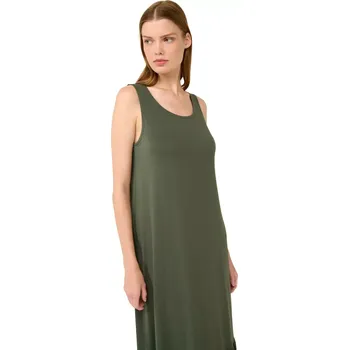 Dámské šaty Dámské letní maxi šaty na ramínka Vamp 22512 green ivy velikost M