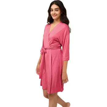 Dámský župan Dámský župan s krátkým rukávem Vamp 22009 rose taupe velikost S