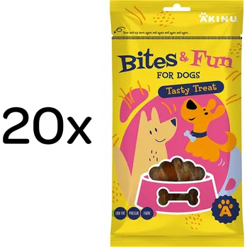 Pamlsek pro psa Akinu BITES & FUN Kuřecí kousky pamlsek pro psy 20 x 85 g