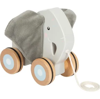 Dřevěná hračka small foot Dřevěná tahací hračka Slon se šustivými oušky
