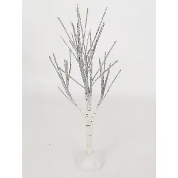 Vánoční dekorace Dekorativní zasněžený strom/bříza, 17,5 cm