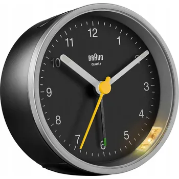 Budík Braun BC 12 SB Quartzový budík stříbrno-černý
