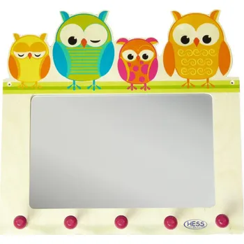 Věšák Hess Věšák se zrcadlem soví rodina