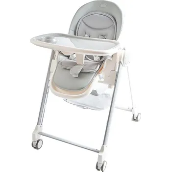 Dětsný nábytek 2Kids Toys Jídelní židlička s kolečky šedá