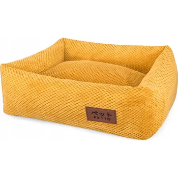 Pelíšek pro psa PETTO Pelíšek Osaka pro psy hořčicová M 95/75 cm