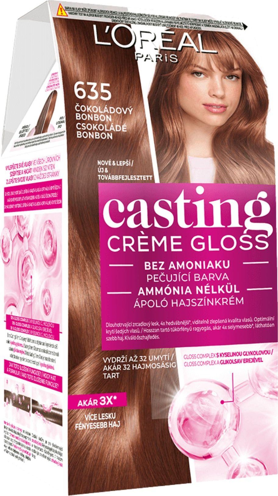 Přeliv bez amoniaku Loréal Casting Créme Gloss - 635 čokoládový bonbon - L’Oréal Paris + dárek zdarma