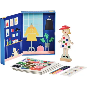 Magnetická kreslící tabulka Petit Collage Magnetické oblékání šatů - poškozený obal