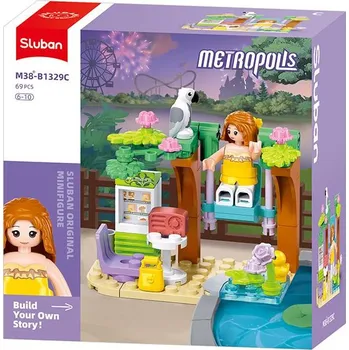 Dětské zboží Sluban Metropolis M38-B1329C Houpačka v zahrádce