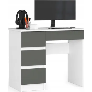 Obdélníkový psací stůl Akord 90 x 50 x 77 cm bílý, grafit