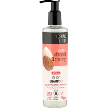 Vlasová kosmetika Organic Shop Sweet Almond & Cherry Silky Shampoo 280 ml
