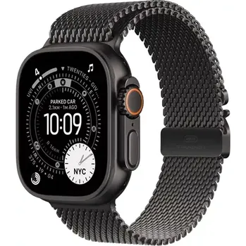 Apple Watch Ultra 3 (2025) GPS+Cellular 49mm Černé titanové tělo - Černý titanový milánský tah (M)