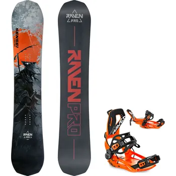 Snowboard Snowboard komplet Raven PRO Sensei Carbon + vázání RAVEN Fastec FT360 Orange Velikost: 153 cm, Velikost vázání: M