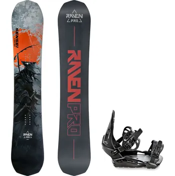Snowboard Snowboard komplet Raven PRO Sensei Carbon + vázání RAVEN S230 Black Velikost: 153 cm, Velikost vázání: S/M