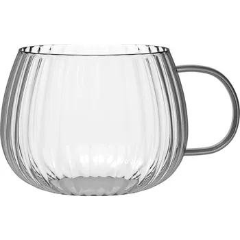 Stolování Vialli Design sada hrnků na cappuccino 350 ml 2 ks průhledná