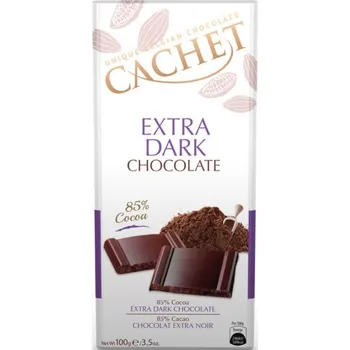 Čokoláda Tabulková čokoláda Cachet - Extra hořká 85%, 100 G