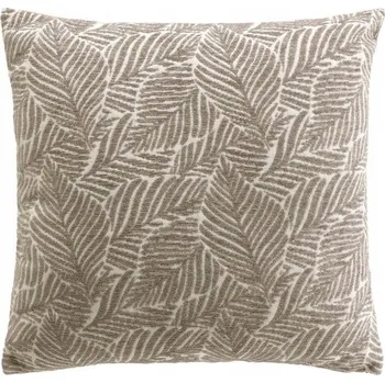 Polštář POLŠTÁŘ NA POHOVKU ŽAKÁROVÝ S LISTY HNĚDÝ 40 x 40 cm
