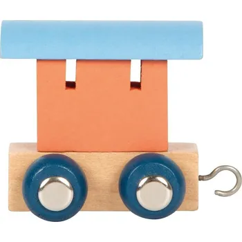 Vláček a vláčkodráha small foot Polární písmenkový vagónek oranžový