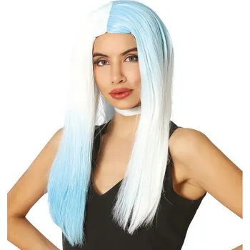 Karnevalová paruka Guirca paruka dlouhé bílé vlasy s ofinou