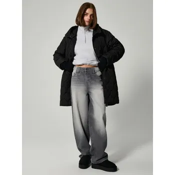 Dámský kabát Prošívaný kabát s kapucí - L - House - černá - 572EW-99X