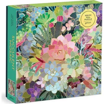 Puzzle Galison Puzzle Mozaika ze sukulentů 500 dílků