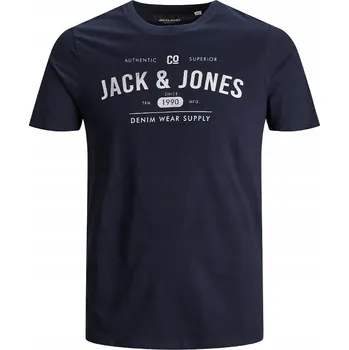 PÁNSKÉ TRIČKO JACK&JONES KLASICKÉ TMAVĚ vel. S