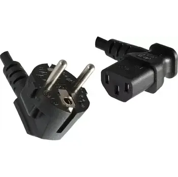 Napájecí kabel MicroConnect Síťový napájecí kabel Schuko 90° úhel - C13 270° úhel 1.8m černá (PE010518L)
