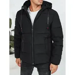 Černá pánská zimní prošívaná bunda s kapucí TX5060 Velikost: 3XL