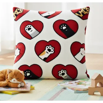 Polštář Dětský polštář PETS červená srdíčka 40x40 cm Varianta: Povlak na polštář, 40x40 cm