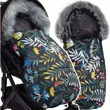 Kočárek SPACÍ PYTEL PRO DĚTI 100cm DO KOČÁRKU, SPORTOVNÍHO KOČÁRKU, KORBIČKY I SÁNÍ - KVĚTY