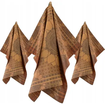 Utěrka ZWOLTEX Sunflowers kuchyňská sada utěrka x3 oranžová 50x70