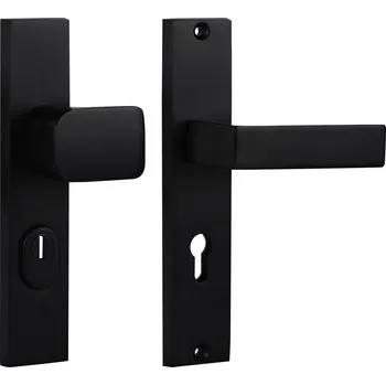 Dveřní kování Cobra Ochranné kování C201 (černá) Provedení: K PZ LI (klika levá/koule pro FAB), Rozteč: 90mm