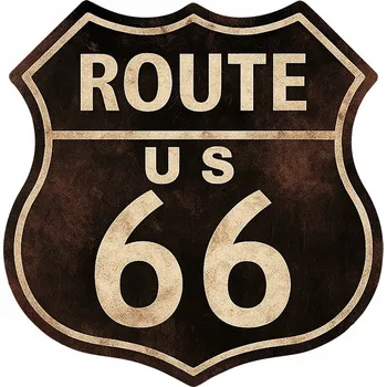 Samolepicí dekorace na vozidlo NÁLEPKA na auto | ROUTE 66 USA - Americká silnice 14x14 cm