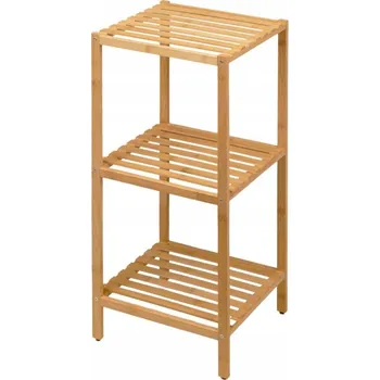 regál Koupelnový regál Berilo, odstíny hnědé, 33 x 32 x 77,5 cm