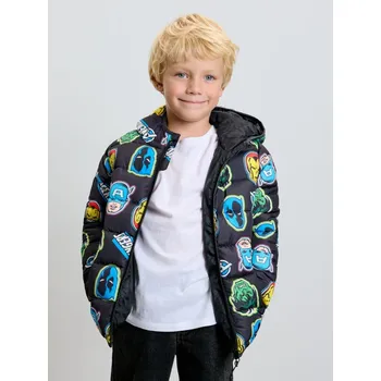 Chlapecká bunda Sinsay - Prošívaná bunda s kapucí Avengers - černá - 227FC-99X - 227FC-99X-128