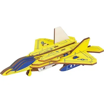 3D puzzle Woodcraft construction kit | Woodcraft Dřevěné 3D puzzle Stíhačka F22 raptor