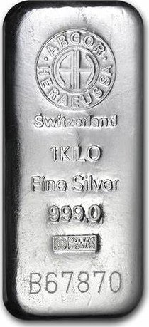 Stříbrný slitek Argor Heraeus 1000g