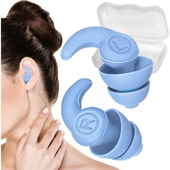 Chrániče sluchu Zatyczki Do Uszu Stopery Wkładki Silikonowe modré